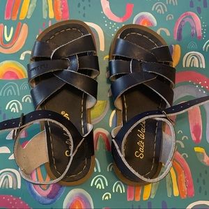 Navy Salt Water Sandals size 10
